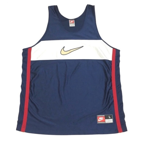 Nike Other - 90’s Vintage Nike USA Big Swoosh Basketball Jersey Retro